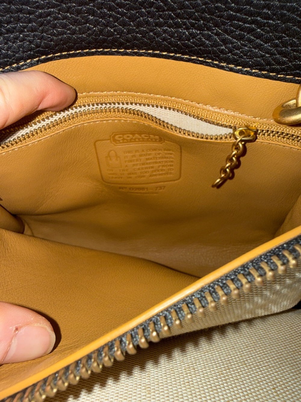 Coach Black Pebbled Leather Satchel with Gold Hardware - Picture 3 of 14